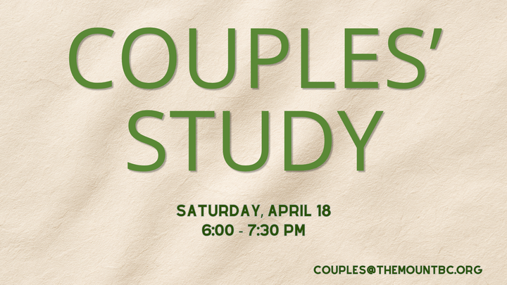 Couples' Group: Fellowship & Study