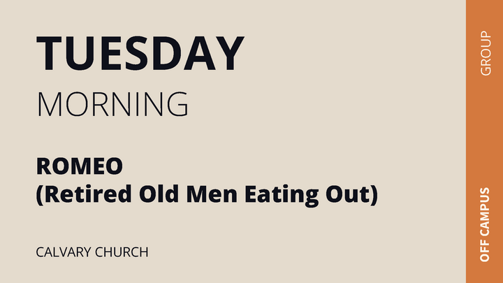 Logo for ROMEO (Retired Old Men Eating Out)