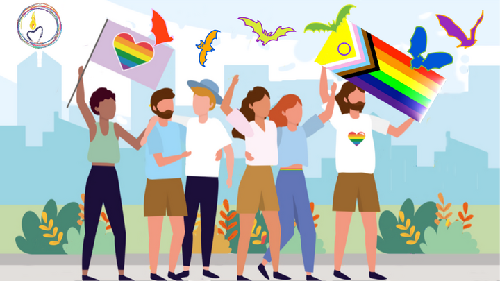 Logo for Austin's LGBTQ & Allies Community Heart Circle