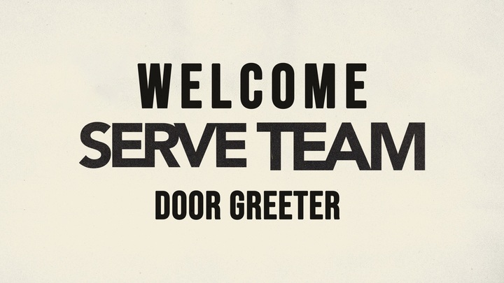 Logo for Welcome Serve Team: Door Greeter