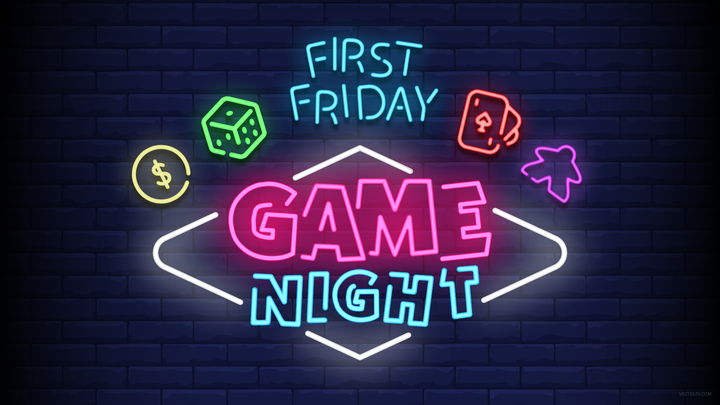 Logo for First Friday Game Night