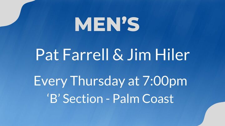 Logo for Men's 40s+ Community Group (Pat Farrell & Jim Hiler)