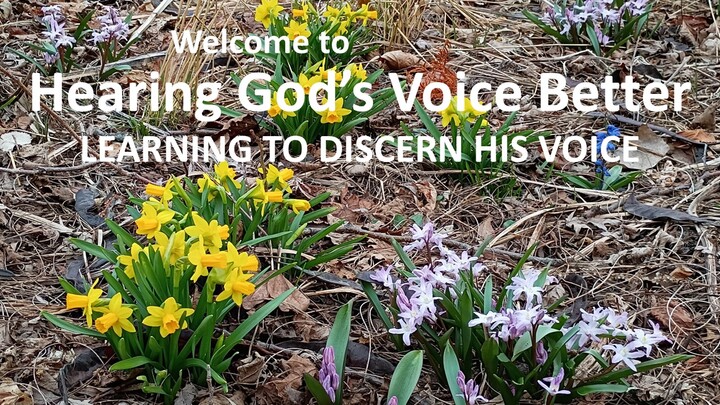 Logo for "Hearing God's Voice Better" In-person and on Zoom, Monday's 7-8:30pm