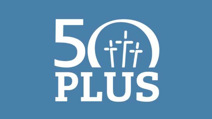 Logo for 50 Plus Ministries