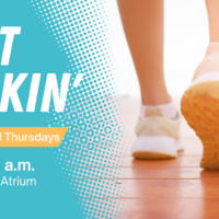 Logo for Just Walkin' | Fellowship & Fun on the Move