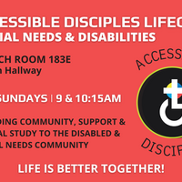 Logo for Accessible Disciples LifeGroup | Sundays 9am & 10:15am