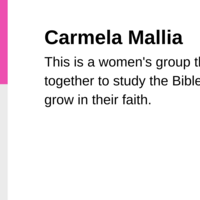 Logo for Carmela Mallia | Women's Bible Study