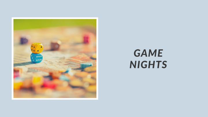 Logo for Game Nights - Saturdays