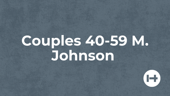 Logo for Couples 40-59 M. Johnson