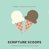 Logo for Scripture Scoops: Summer Bible Reading Challenge