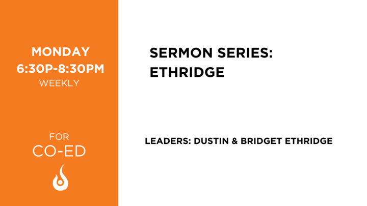 Logo for Small Group: Sermon Series - Ethridge