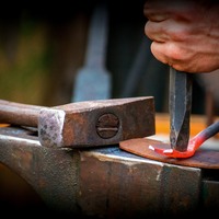 Logo for Iron On Iron - Young Mens Bible Study