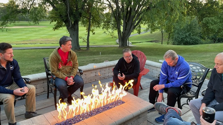 Logo for Men's Weekly Discussion Group - Fri. Morn. (CPCC Fireplace Room)