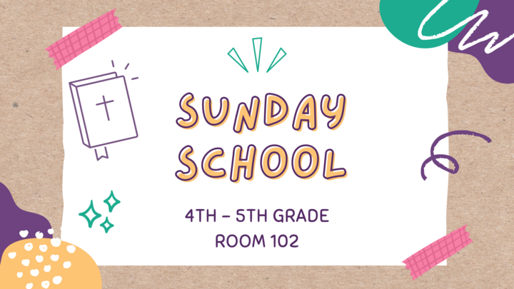 Logo for Children's Sunday School:  4th - 5th Grade