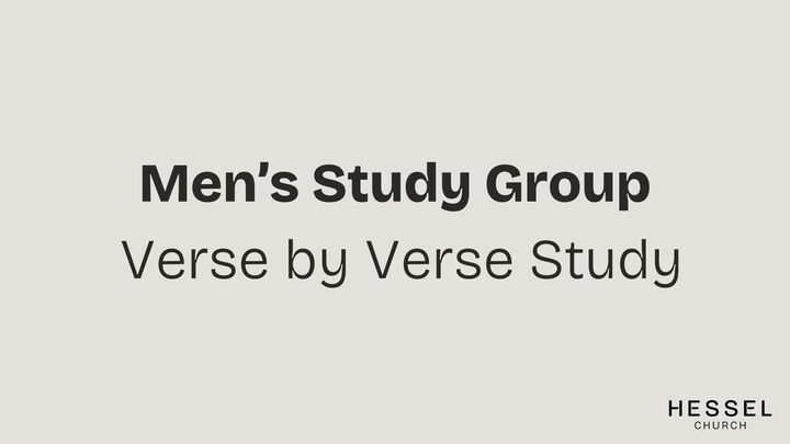 Logo for Men's Study Group - Verse by Verse Study