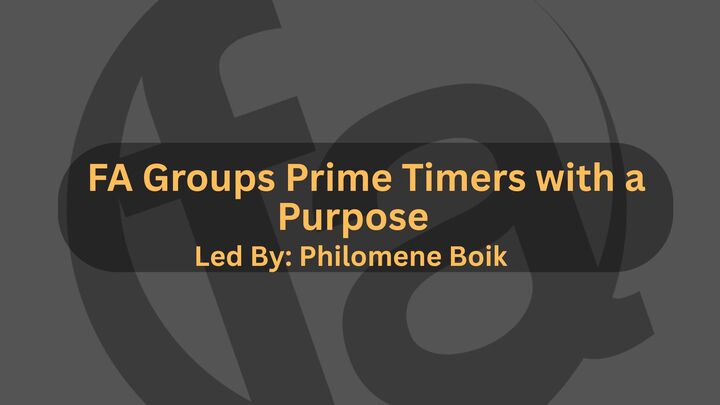 Logo for FA Groups  Seniors Prime Timers with a Purpose  (Connection Group)