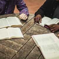 Logo for "Man Up" Men's Bible Study