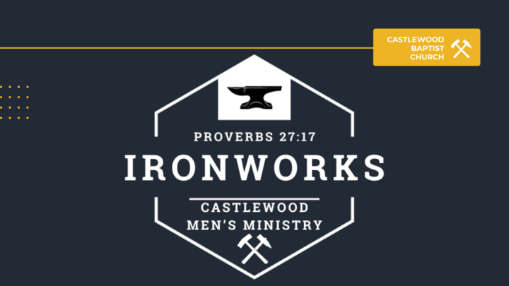 Logo for Ironworks Men's Ministry