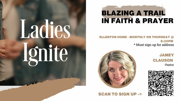 Logo for Ladies Ignite: Trailblazing in Faith & Prayer