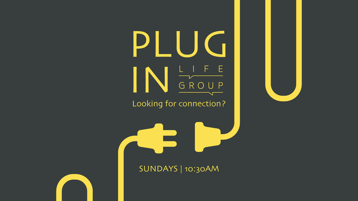 Logo for Plug In! Sunday Message Group