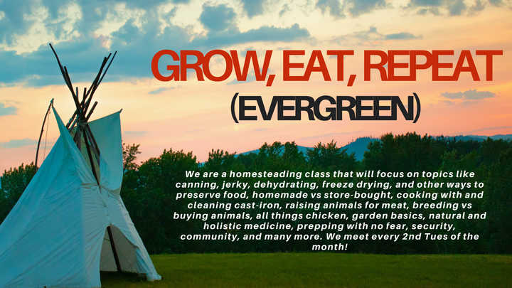 Logo for Grow, Eat, Repeat (Evergreen)