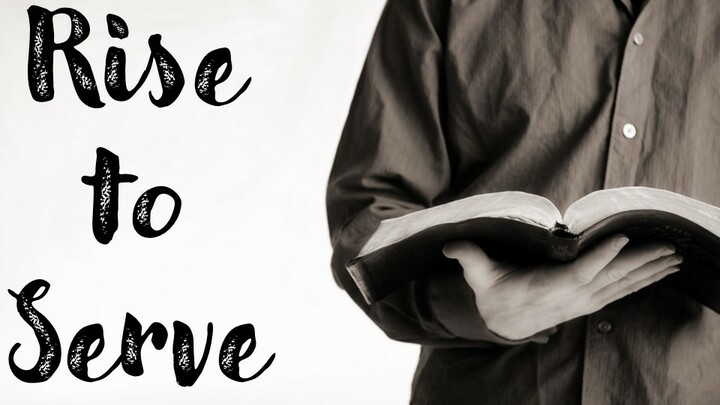 Logo for "Rise to Serve" - Young Adult Men