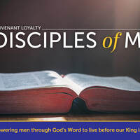 Logo for Disciples of Men: Equipping and empowering men through God's Word to live before our King in Covenant Loyalty