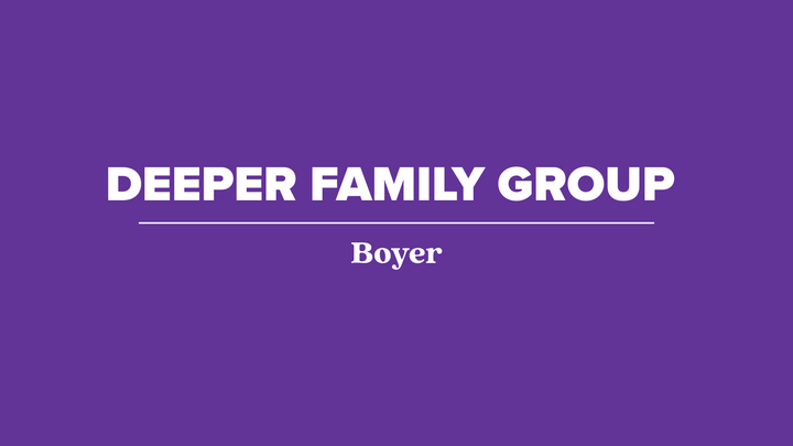 Logo for Deeper Family Group | Boyer | C118
