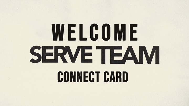 Logo for Welcome Serve Team: Connect Card