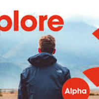 Logo for Alpha Study - "Explore Life, Faith & Meaning"