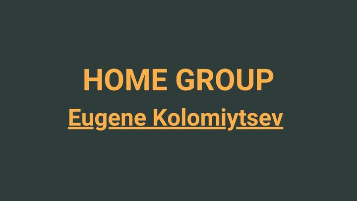 Logo for Home Group | English | Eugene Kolomiytsev