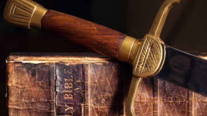 Logo for PRAYER WARRIOR WOMEN WITH SWORDS