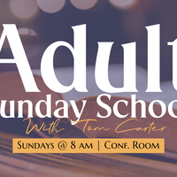 Logo for Adult Sunday School with Tom Carter
