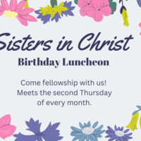 Logo for Sisters in Christ Birthday Luncheon