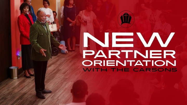Logo for New Partner Orientation w/ The Carsons