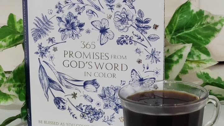 Logo for Coffee, coloring, and Jesus!