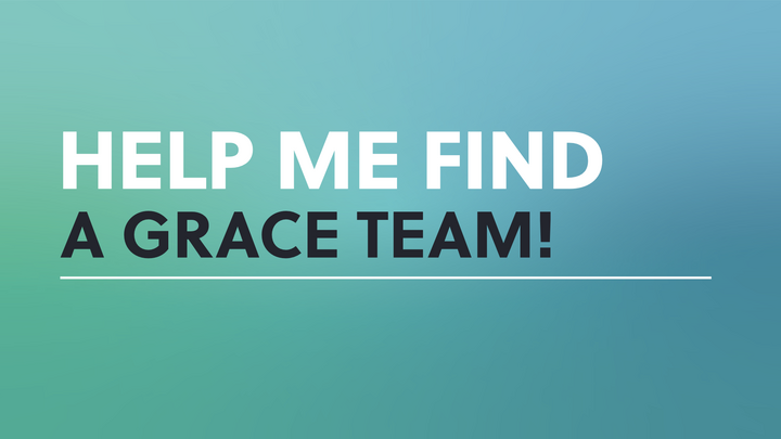 Logo for *Help Me Find a Grace Team!*