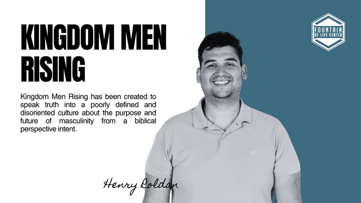 Logo for Kingdom Men Rising w/Henry Roldan