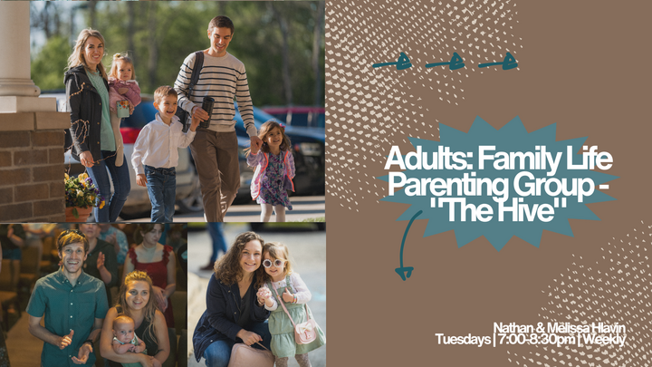 Logo for ADULTS: Family Life Parenting Group - "The Hive"