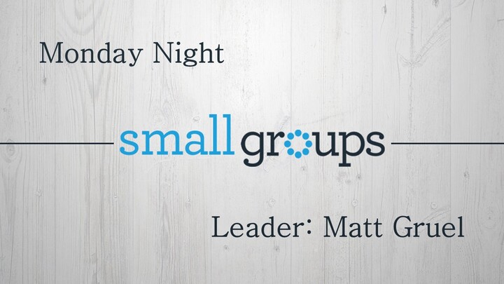 Logo for Monday Night Small Group