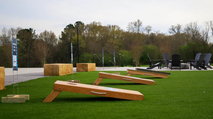 Logo for *Chris Strohm's Mens Cornhole Group