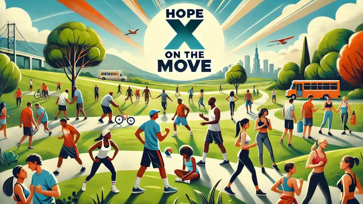 Logo for HOPE X ON THE MOVE