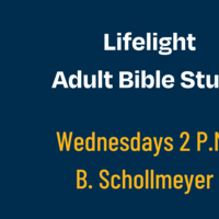 Logo for Bible Study-Adult: Wednesday 2PM (Lifelight) B. Schollmeyer