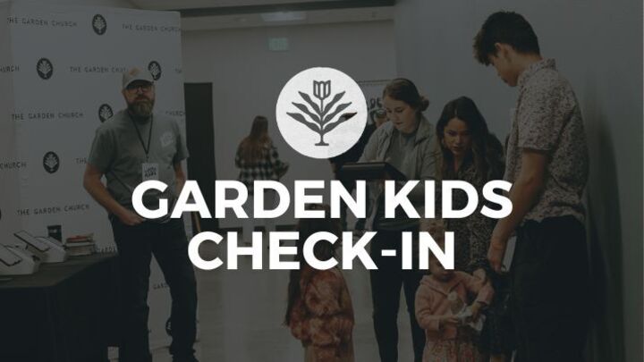 Logo for Garden Kids Check-In Team