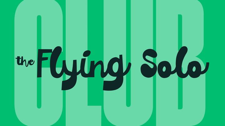 Logo for The Flying Solo Club (Singles 35+)
