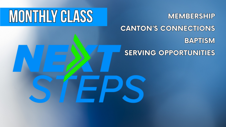 Logo for NEXT STEPS Class (Both Worship Hours)