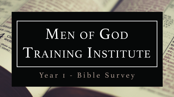 Logo for Men of God Training Institute - Bible Survey (2025-2026)