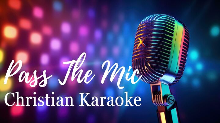 Logo for Pass the Mic  Christian Karaoke