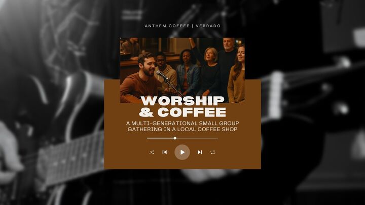 Logo for Worship & Coffee | Kevin & Carol Dominick | Multi-Generational Group