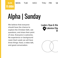 Logo for Alpha | Sunday
